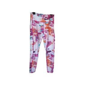 Tek Gear Workout Gear Leggings Women M Active Pocket Splat Pattern Colorful